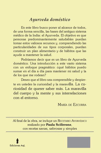 Ayurveda Doméstico - María De Ezcurra