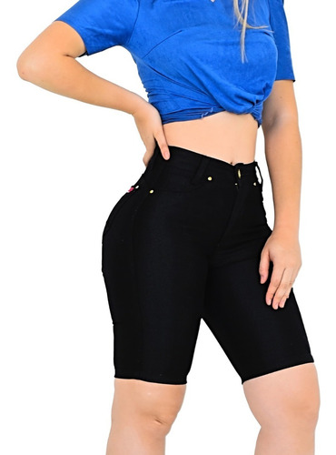 Kit 3 Short Bermuda Jeans Feminino Ciclista 