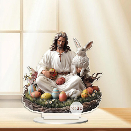 Adorno De Estatua De Conejo De Pascua (2d)