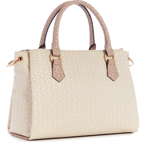 Bolsa Guess Factory Bg924506-sml Acabado de los herrajes Níquel Color Beige Correa de hombro Beige Diseño de la tela Lisa