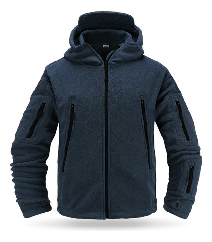 Campera Polar Uzspace Táctica Con Capucha Invierno - El Rey