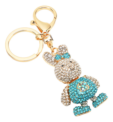 Llavero Con Forma De Conejo Azul Para Mujer, Aleación De Zin