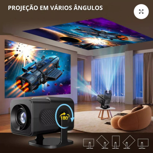 Projetor Hy320 4k Hd Smart Tv Portátil Mini Wifi Android 2025 Bluetooth Cor Preto Buyquicknow