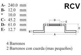 Disco Frenos Delantero Solido Para Nissan Tsuru Iii 2009 Se