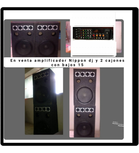 Amplificador Nippon Dj Profesional Y 2 Bajos 15 Pulgadas 