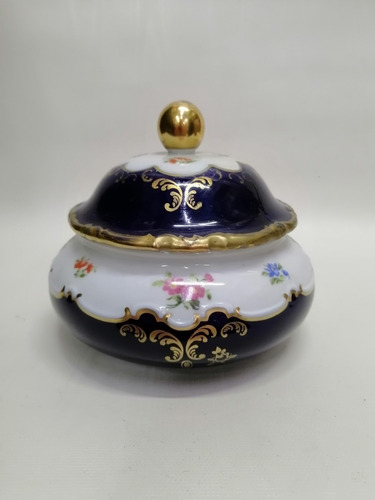 Bombonera Antigua Bavaria 1930 Porcelana Y Laminilla Restaur