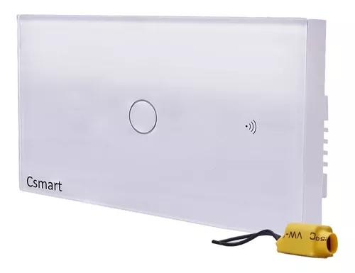 Interruptor Inteligente Wifi Blanco 1 Boton Sin Cable Neutro