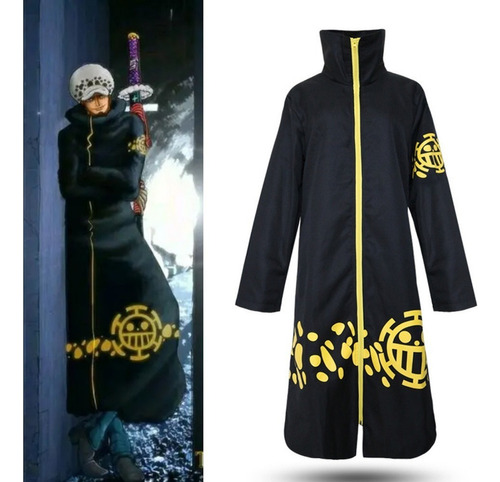 Abrigo Halloween Cosplay Trafalgar Law De Una Pieza