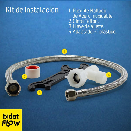 Imagen 9 de 10 de Bidet Matic Bidet Adaptable Para Inodoro Agua Fria Minimal!
