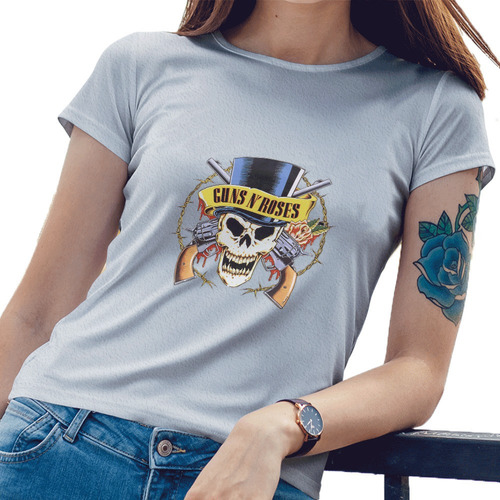 Remera Algodón Premium Guns N Roses - Skull Dtg - 39