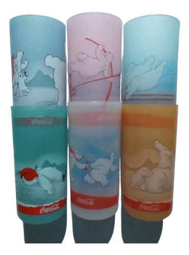 Vasos Colección Oso Polar De Coca Cola.
