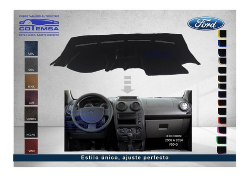 Cubretablero Automotriz Ford Fiesta 2008 Al 2012 F50-g