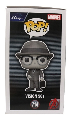 Funko Pop Vision 50s Wanda 714 Marvel Blanco Caja Lastimada