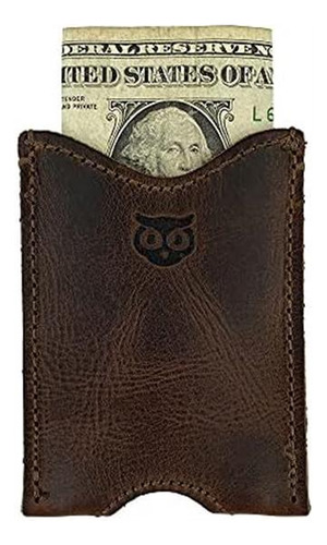 Hide & Drink, Cartera De Cuero Rústico Con Funda De Bolsillo