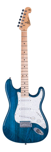 Guitarra eléctrica SX Ash Series SST/ASH de fresno trans blue brillante con diapasón de arce