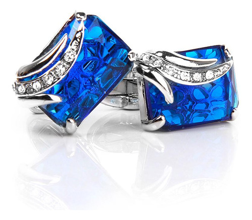 Moda Azul Rhinestone Decoraciones Gemelos Gemelos Hombres