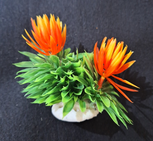 Adorno Para Pecera/ Terrario, Planta Artificial Aloe Doble