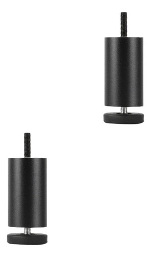 2x Muebles Ajustables Patas De Sofá Altura 15 Cm Negro