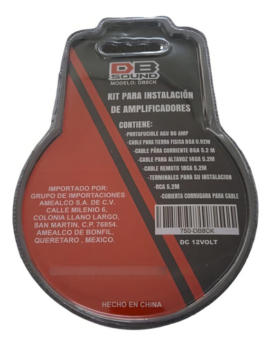 Kit De Instalación Db Sound Db8ck Calibre 8