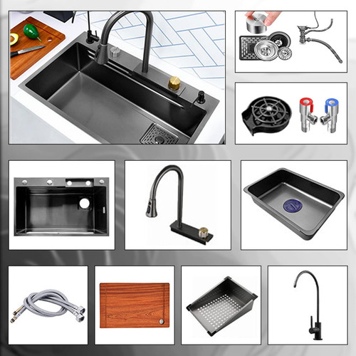 Lavaplatos De Fregadero Cocina Cascada Multifuncional 75x45