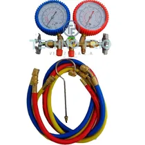 Comprar Juego De Manometro Con Visor Gancho Y Mangueras R22 R12 R502