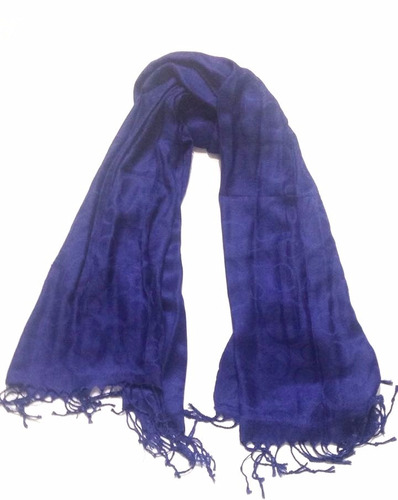 Bufanda Pashmina Estampado 15 Le Sak - Azul Oscuro