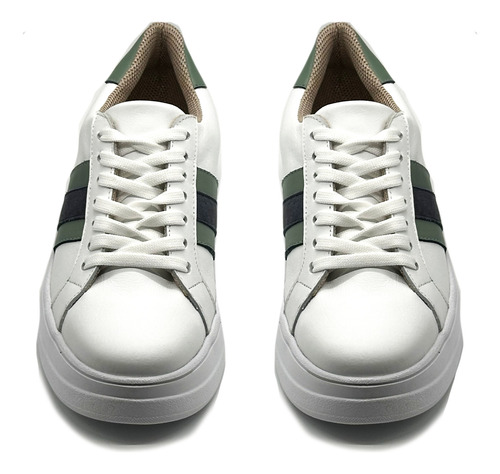 Zapatilla Mujer Cuero Urbana Casual Blanca