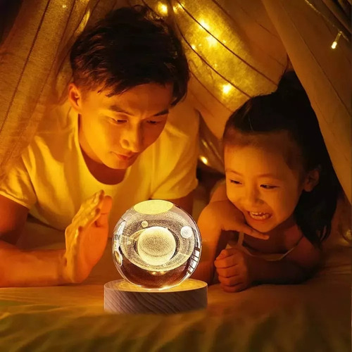Luz Nocturna Led Luz Nocturna De Cristal Lunar 3d