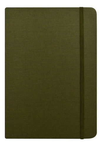 Libreta Moustachine Classic Lino Verde Militar Mediano A5