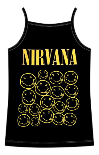 Camiseta Negra De La Banda Nirvana