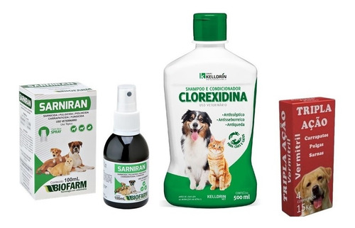 Biofarm Sarniran - Kit Dermatite E Anti Pulgas Com Shampoo