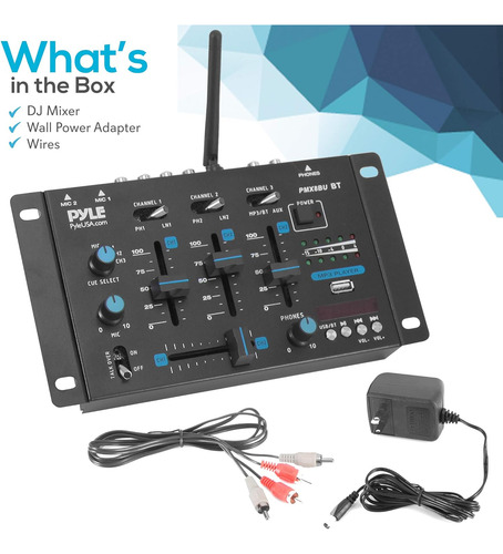 Mezclador De Audio Inalambrico Pyle Para Dj, Compatible Con