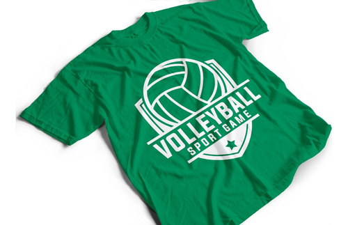 Camiseta Algodón Para Adulto Estampado Voleibol Volleyball