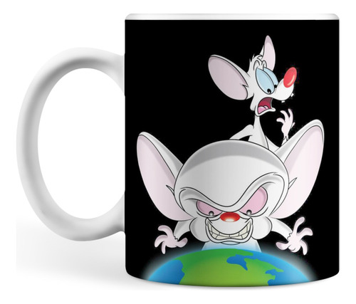 Taza Personalizada Pinky Y Cerebro Series De Tv De Plástico