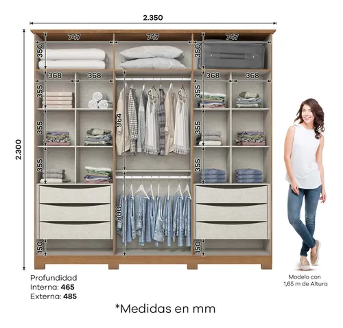 Ropero Placard Dormitorio Armario Guardaropa 6 Puertas