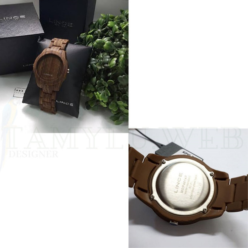 Relógio Feminino Lince Amadeirado Original Mdp4614p Bxnx