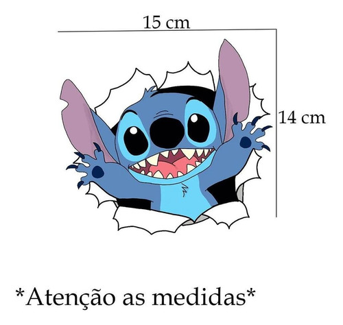 Adesivo De Carro Buraco Com Stitch