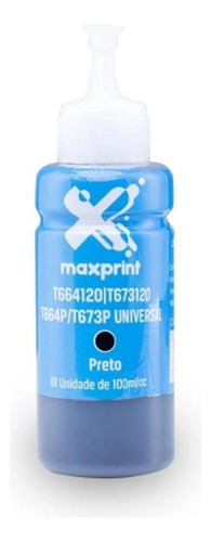 Refil De Tinta Maxprint T664p / T673p Preto 100ml