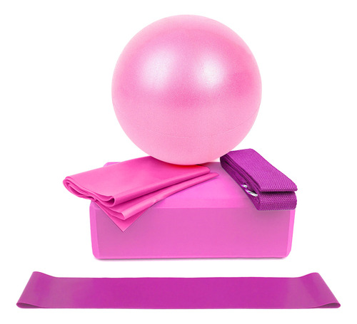 Hnbhnbset De 5 Piezas Equipo Yoga: Pelota, Bloques, Correa,