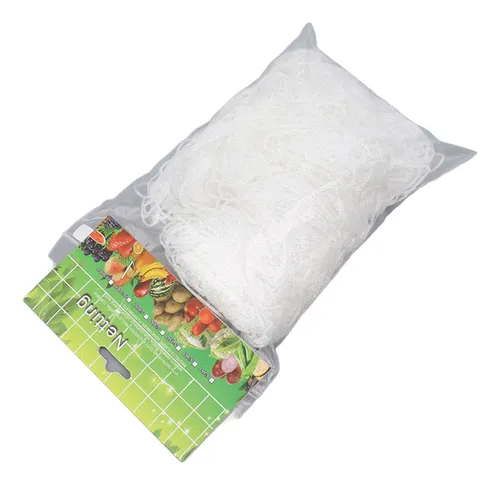 Red De Malla Para Plantas De Jardín, Poliéster Blanco