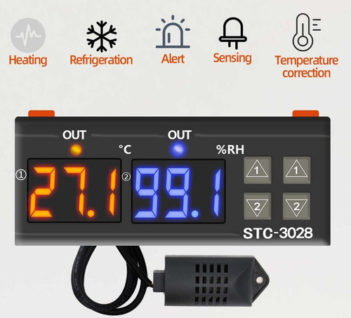 Controlador  De Temperatura Y Humedad. Termostato Stc3028