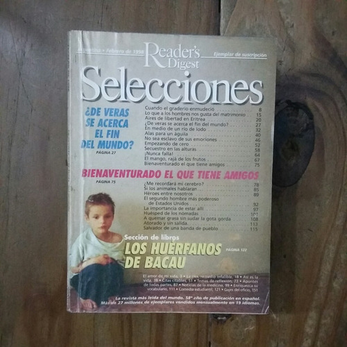 Revista Selecciones Febrero 1998 Los Huérfanos De Bacau (19)