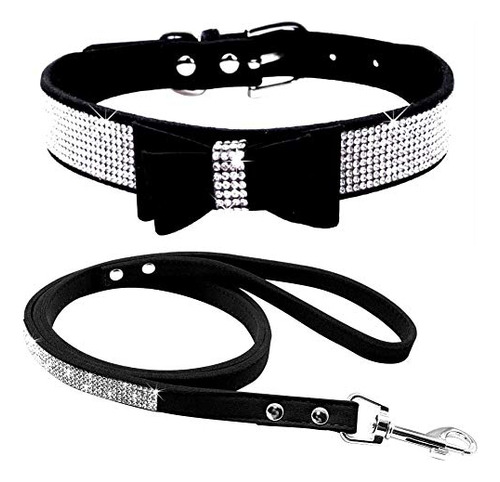 Etopars Rinstone Dog Collar Leashes, Crystal Diamond Twldh