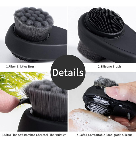 Cepillo De Limpieza Facial 2 En 1 Para La Exfoliación De La