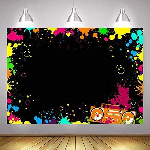 Glow Neon Party Fotografia Telon Fondo Let's Splatter