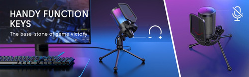 Kit De Micrófono Fifine, Con Soporte De Brazo, Usb, Rgb
