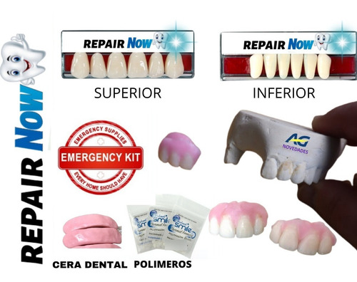 Imagen 5 de 8 de Kit Protesis Dental Diente Provisorio Agnovedades