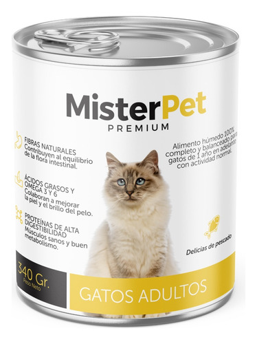 Alimento Húmedo Para Gatos Mister Pet Premium 340 G