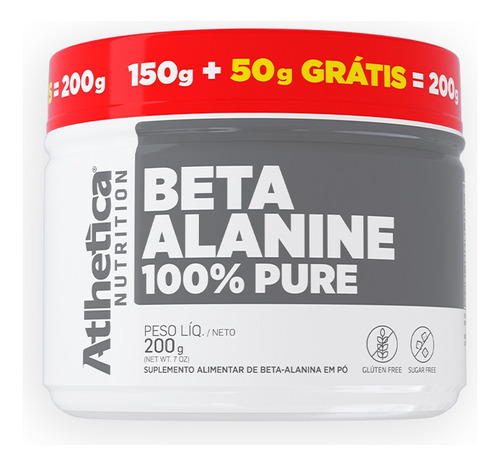 Beta Alanine 100% Pure 150gr + 50gr Gratis  Atlhetica