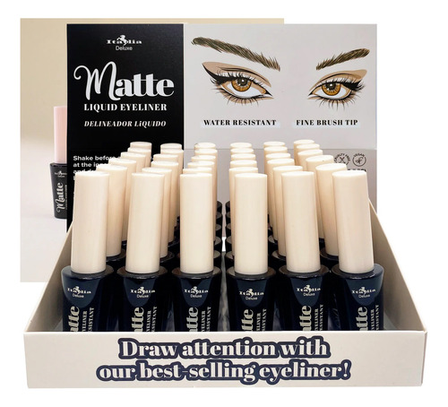 Delineador De Ojos Liquido Matte Waterproof Italia Deluxe
